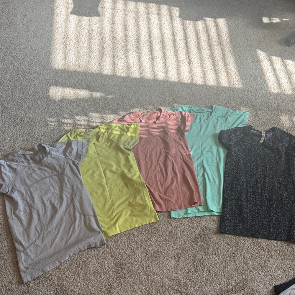 5 Lululemon Athletica Swiftly Tech T Shirts